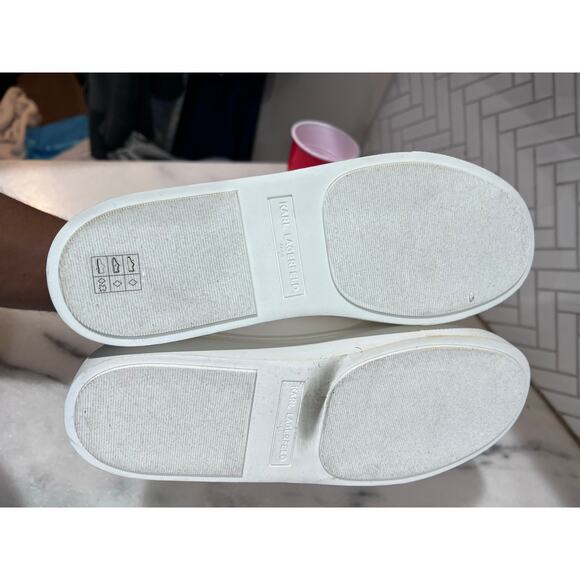 Karl Lagerfeld Paris Caraby Women’s 6.5 Sneakers White Black KL456609 - Picture 5 of 12